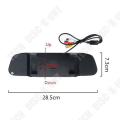 Miniatyrbild 2 av 4: TD® Backspegel LCD-skärm Monitor + Backkamera Night Vision för bil - Biltillbehör för parkering