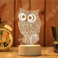 Miniatyrbillede 4 af 4: TD® Bordlampe Ugle 3D Akryl Nattlampe Indretning USB Opladning Nattelys Lampe Moderne Belysning