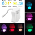 Miniatyrbillede 1 af 4: "La Lumière De Toilette LED med bevægelsessensor aktiveret af PIR 8 farver automatisk RGB natbelysning"