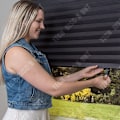 Pikkukuva 4 / 4: Ikkunasuojat - Dehui - 60 x 180 cm - Valoa estävä - Musta - Pyöreät reiät vit helt täckande vit, svart helt t