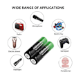 Miniatyrbillede 2 af 4: TD® Lot 4 Stykker Genopladeligt Batteri 5800mAh Li-ion 18650 3.7 V-Dobbel Port og dobbelt intelligent oplader POI181- Hurtig Opladning