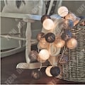 Miniatyrbillede 3 af 4: TD® Lyskæde LED Bubble 20 kugler 3 m sort, grå og hvid