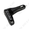 Miniatyrbillede 3 af 4: TD® Biltransmitter - Bilkit MP3 musikafspiller Trådløs FM transmitter Bluetooth Radio & USB oplader Sort
