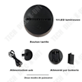 Miniatyrbillede 4 af 4: TD® Taktile dekorativ lampe med optisk illusion i 7 farver - harpemodel - lavt forbrug USB-kabel eller 3 AAA-batterier