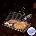 Miniatyrbillede 2 af 4: HTBE® Grill Clip til BBQ-grillet fisk i rustfrit stål, bærbar grillet fisk net, multifunktionel BBQ-skinne