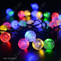 Miniatyrbillede 3 af 4: TD® Dejul særskilte juletilbehør 6m 30 LEDs solcelle lyskæde boblestil dekoration lampe nytår - Julelys (farve)