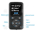 Miniatyrbild 2 av 4: INN® FM/DAB fickradio, digital stereo LCD-display, stöd för Bluetooth MP3 uppspelningsfunktion, svart radio
