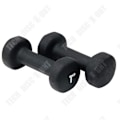 Pikkukuva 2 / 4: kuntosalipainot 2 *1kg käsivarsille urheiluun kuntosalille kuminen fitness nainen mies heksagonimuotoiset painot varusteet lihakset väri musta