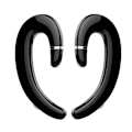Miniatyrbillede 1 af 4: Binaural Bluetooth headset med knogleledning, sidemonteret, super lang standby uden in-ear Bluetooth headset