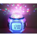 Miniatyrbild 1 av 4: Projektor Radio Väckarklocka Star LED LCD Alarm Musik Termometer Pr Cateau Christmas Starry Sky LED Väckarklocka för barn