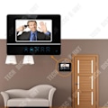 Miniatyrbillede 2 af 4: TD® Visuelt intercomsystem til dørklokke 7-tommer skærm Infrarød natvision Høj følsomhed Håndfri intercom