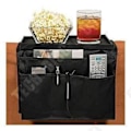 Miniatyrbillede 2 af 4: TD® Organizer armlæn tablet - Sofa Stol Fjernbetjening Tabletter Magasiner Drikke Snack Sort Ultra Praktisk Multi lommer