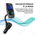 Miniatyrbillede 3 af 4: TD FM-transmitter med 1,44" skærm, FM-transmitter Bluetooth, understøtter SD- og TF-kort, Bluetooth-adapter til bil, biladapter