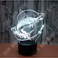 Miniatyrbillede 4 af 4: TD® Dekorativ USB Fisk 7 Farver Fjernbetjening Optisk Illusion Natlampe 3D Visualisering Bord Kontor Lamper 3D Glød LED Lampe 61