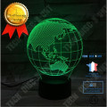 Miniatyrbillede 1 af 4: TD® 3D Lampe Illusion Optisk LED Nattlys 3D Jord Glob LED 7 Farveskift Blink Lys Bedside Lampe Baby Søvn VG20725