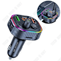 Pikkukuva 1 / 4: TD® Bluetooth FM-lähetin auto MP3-soitin bluetooth seitsemän väriä tunnelma hengitys lamppu QC3.0 pika lataus versio PD