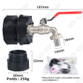 Miniatyrbild 2 av 4: TD Mässing Kran Adapter IBC Ton Kran Adapter Set Frostskydd Adapter Lock Mässing Kran 1 Styck