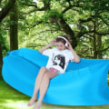 Pikkukuva 4 / 4: Ilmapatja-sohvapeti sininen/hammock-matala/päällystekangas ulkona/leirintä/poolu 205x70 cm/kestävä ja pitkäikäinen