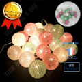 Pikkukuva 1 / 4: TD® LED-valosarja, 10 puuvillapalloa, paristokäyttöinen, tunnelmavalot, pallot Ø6 cm, eri väreissä Diff. färger