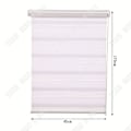 Miniatyrbillede 2 af 4: Stribede gardiner - TD® - Sæt af 2 - 45x170 cm - Polyester - Mørklægningsgardiner - Hvid Vit