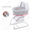 Miniatyrbild 4 av 4: TD® Baby shaker vibration koaxial sömn med rullar med löstagbart myggnät hopfällbar nyfödd spelbädd lätt säng i sängen