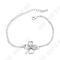 Miniatyrbillede 4 af 4: Parure Smykker - TD - Justerbar - 925 Sølvbelægning - Firebladet Kløver - Kvinder Silver