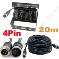 Pikkukuva 3 / 4: TD® 4x auton taustakamera 4 nappia + 7 tuuman LCD 4CH erillinen näyttö 12V - 24V pakettiauto busi traktori 10m 20m kaapeli