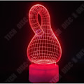 Miniatyrbild 2 av 4: TD® Hem Abstrakt Knot Art Kalebass Touch Nyhet Present 7 färgskiftande Led Nattljus 3D Led Bordslampa De BureTA965527
