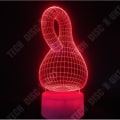 Pikkukuva 2 / 4: TD® Maison Nœud Abstrait Taide Juomapullo Kosketus Uutuus Lahja 7 Väri Muuttuva Led Yövalot 3D Led Pöytälamppu BureTA965527