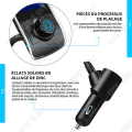 Miniatyrbillede 4 af 4: TD FM-transmitter med 1,44" skærm, FM-transmitter Bluetooth, understøtter SD- og TF-kort, Bluetooth-adapter til bil, biladapter