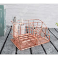 Miniatyrbillede 3 af 4: TD® Opbevaringsboks jern Kunst skrivebordsopbevaring multifunktionel hylde Enkel studerende kontorartikler forsyninger