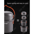 Miniatyrbillede 2 af 4: TD® Kit gryder camping inox skeer svamp køkken barbecue service udendørs picnic rustfri vandring rejse bærbar