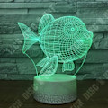 Miniatyrbillede 2 af 4: TD® Optisk lampe til dekorativ berøring 7 farver illusion optik - model fisk - lavt forbrug USB-kabel eller 3 batterier