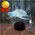 Miniatyrbillede 1 af 4: TD® Tortue 3D natlampe 3D farvet berøringslys 3D LED visuel lys