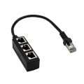 Miniatyrbillede 2 af 4: Ethernet RJ45 fordelingskabel, RJ45 1 han til 3 x LAN Ethernet netværksfordelingskabel med hunport egnet