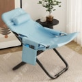 Miniatyrbild 2 av 4: TD® Leisure lazy hopfällbar stol ryggstöd multi-speed justering förvaringsstol lunchrast vilstol