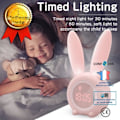 Miniatyrbillede 1 af 4: C® Lapin LED Natlampe Natbord lampe vækkeur funktion integreret lithiumbatteri Julegave til børn, piger, baby