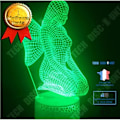 Pikkukuva 1 / 4: TD® Dekoratiivinen USB Enkeli 7 Väriä Kauko-ohjain Optinen Illuusio Yövalaisin 3D Visualisointi Taulu Toimistovalot 3D Hohto LED AT60453