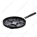 Miniatyrbillede 1 af 4: TD® Omeletpande Position med fire huller Mini non-stick multifunktionel Husstand Passer til gasblus