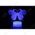 Miniatyrbild 4 av 4: TD® Optisk bordslampa dekorativ touch 7 färger optisk illusion - fjärilsmodell - låg förbrukning USB-kabel 3 AAA-batterier