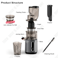 Miniatyrbild 2 av 4: TD® Juicer Stor Diameter Slow Juicer Elektrisk hushållsjuicer Bästa valet för kök