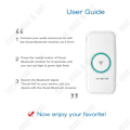 Miniatyrbild 4 av 4: TD® Bärbar bil Bluetooth-ljudmottagare Trådlös Adapter Stereo Musik Streaming Output Handsfree-samtalssändare