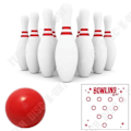 Miniatyrbillede 2 af 4: TD® Mini Bowling Spil 10 Kegler + 1 Bold og 1 Tæppe - Bowling Spil til Børn - Legetøj Kegle - Udendørs Spil