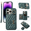 Miniatyrbillede 1 af 4: TD® Lynlås etui til iPhone 13 pro max med lange og korte snore Flere kortslidser Taske-bærer