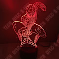 Miniatyrbillede 1 af 3: TD® Taktile dekorativ lampe med optisk illusion 7 farver - model spider-man - lavt forbrug USB-kabel 3 AA batterier