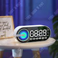 Miniatyrbild 2 av 4: TD® Bluetooth Audio Mirror Klocka Väckarklocka Stereo Färgglada Ambient Lights Subwoofer Bärbar present Bluetooth-högtalare