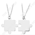Miniatyrbillede 4 af 4: Pendentiv halskæde - TD® - Geometrisk puslespil - Rustfrit stål - Sølv - 60 cm Pengar