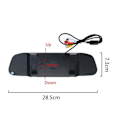 Miniatyrbild 2 av 4: TD® Backsystem 4,3-tums LCD-skärm för bilspeglar Nattseende med backkamera