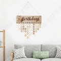 Pikkukuva 4 / 4: TD® Seinäkoristelu - Muistutus Syntymäpäivä Muistilapussa Puisena DIY - Kalenteri Pyöreät Levyt