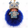 Miniatyrbillede 2 af 4: HTBE® Pendentiv til bil med søde dukker, kreative bilornamenter, bilpendant, bløde pomponer, ræv